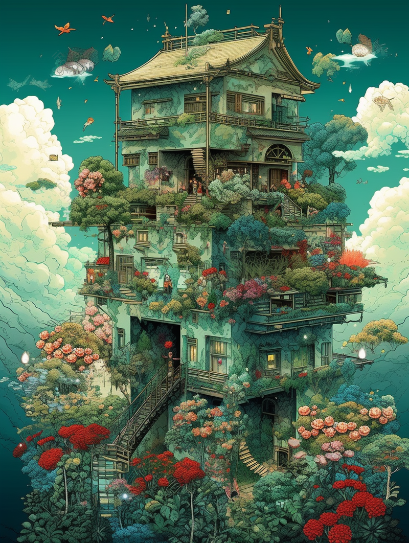 青色的古代中国风建筑古典插画背景,插画/手绘图,插画/手绘图库,插画/手绘图下载,插画/手绘